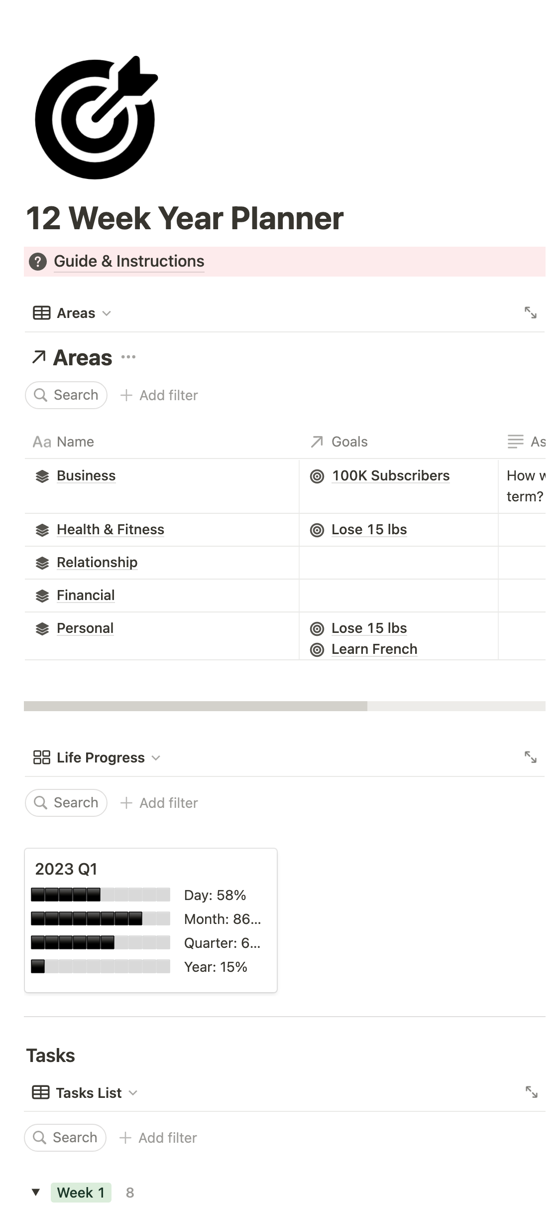 12 Week Year Planner Template by Tony David | Notion Marketplace 12-week-year-planner-template-by-tony-david-notion-marketplace