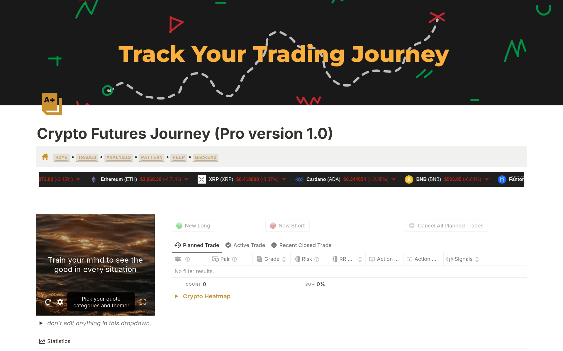 Crypto Futures Trading Journal (Pro version)
