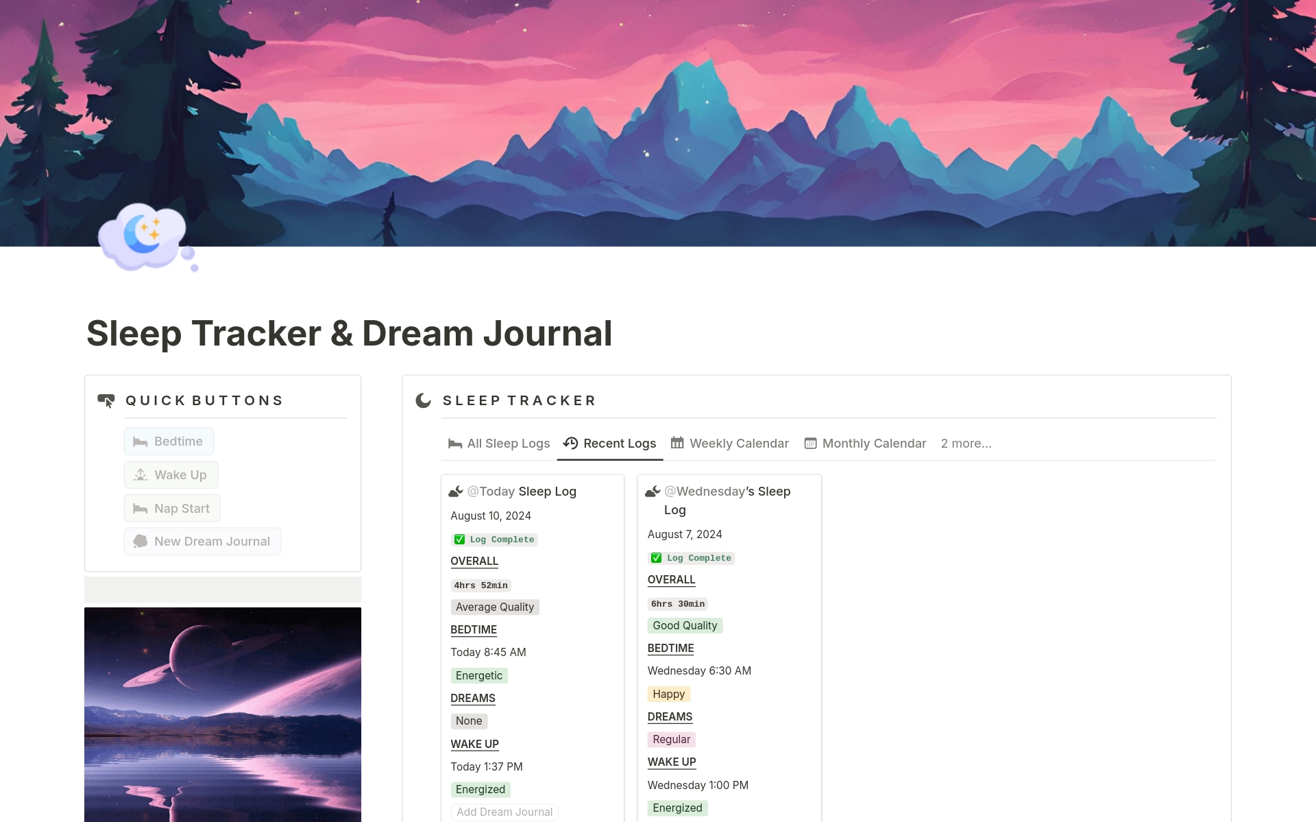 Sleep Tracker & Dream Journal のプレビュー