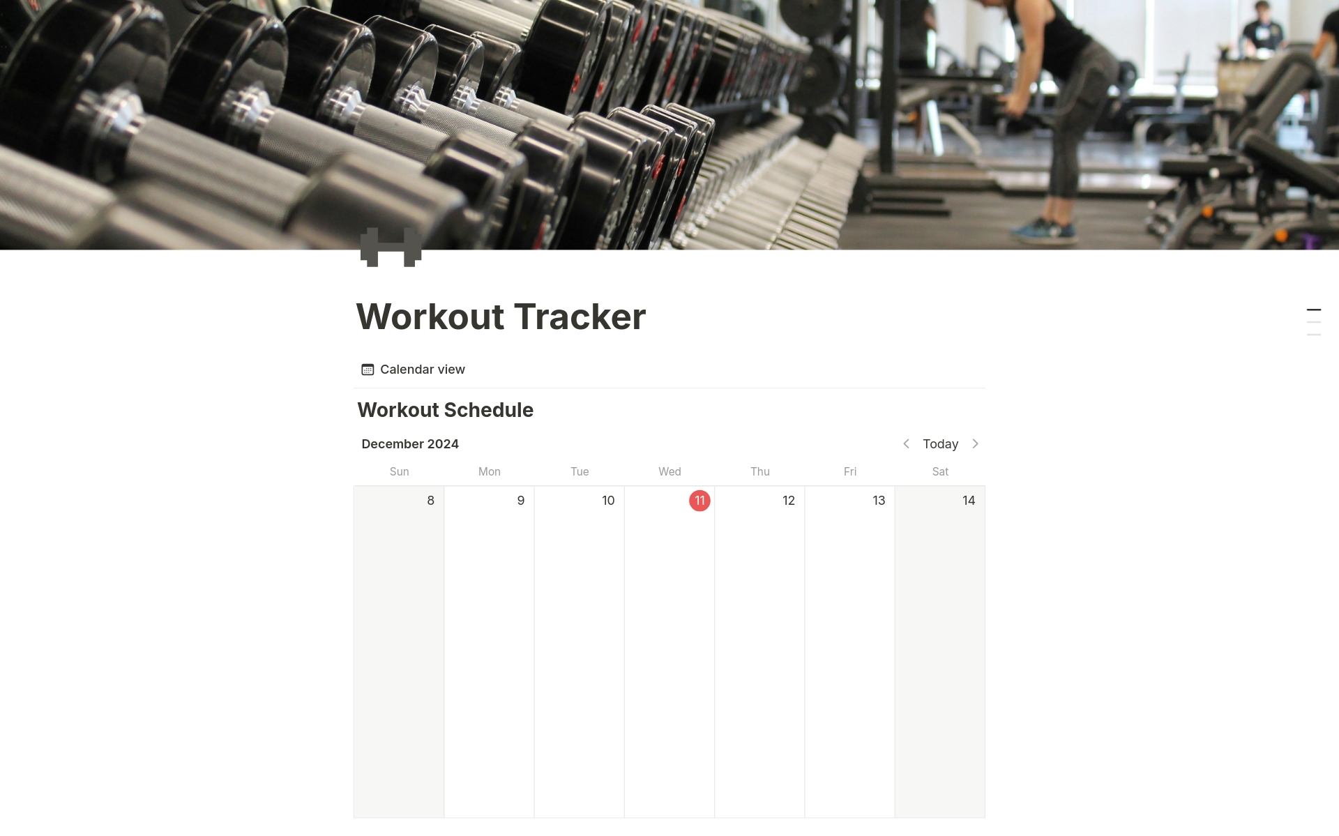 Workout Tracker Template by Majo Notion Marketplace