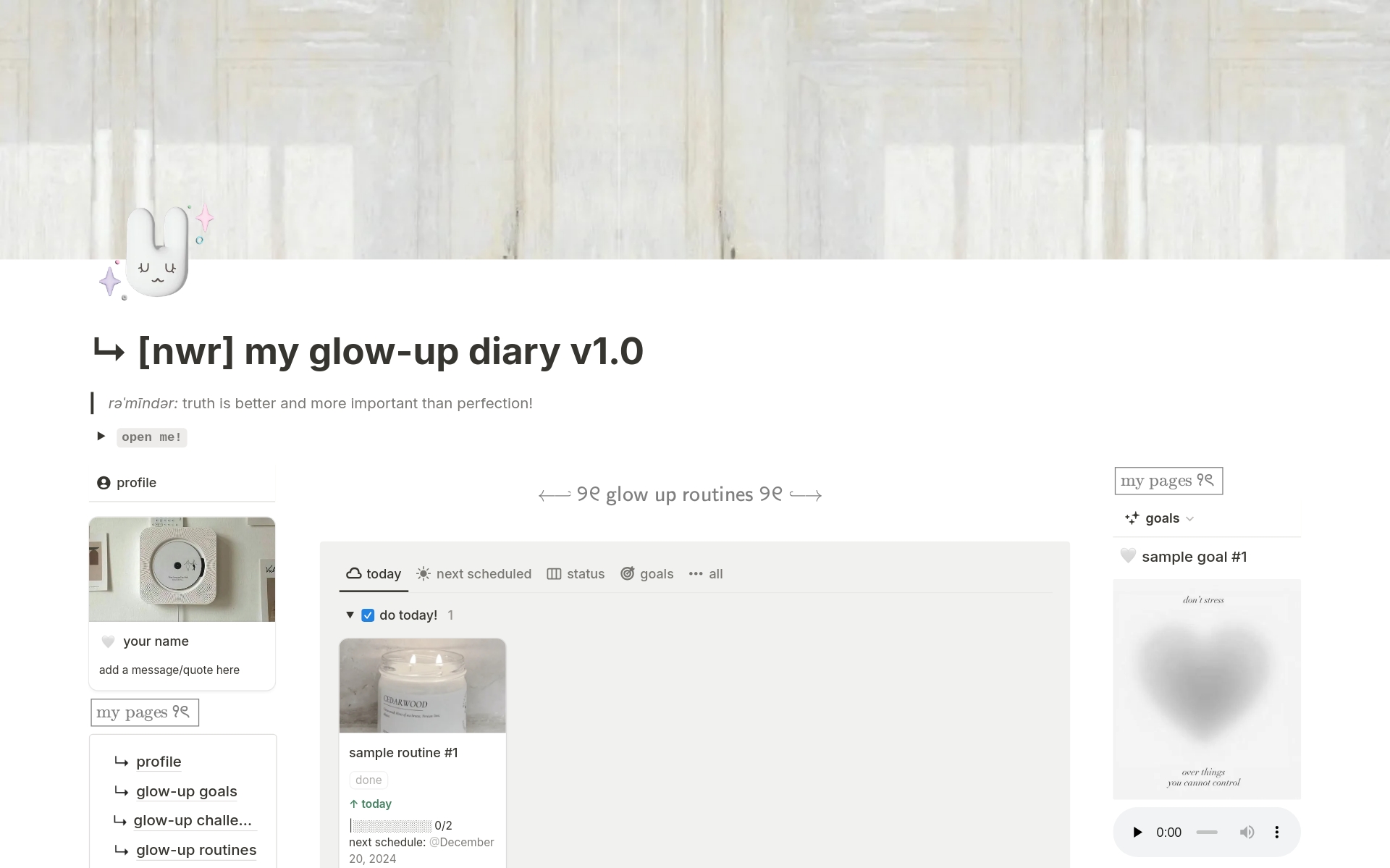 My Glow-Up Diary | Routines, Wellness, & Self-Care のプレビュー
