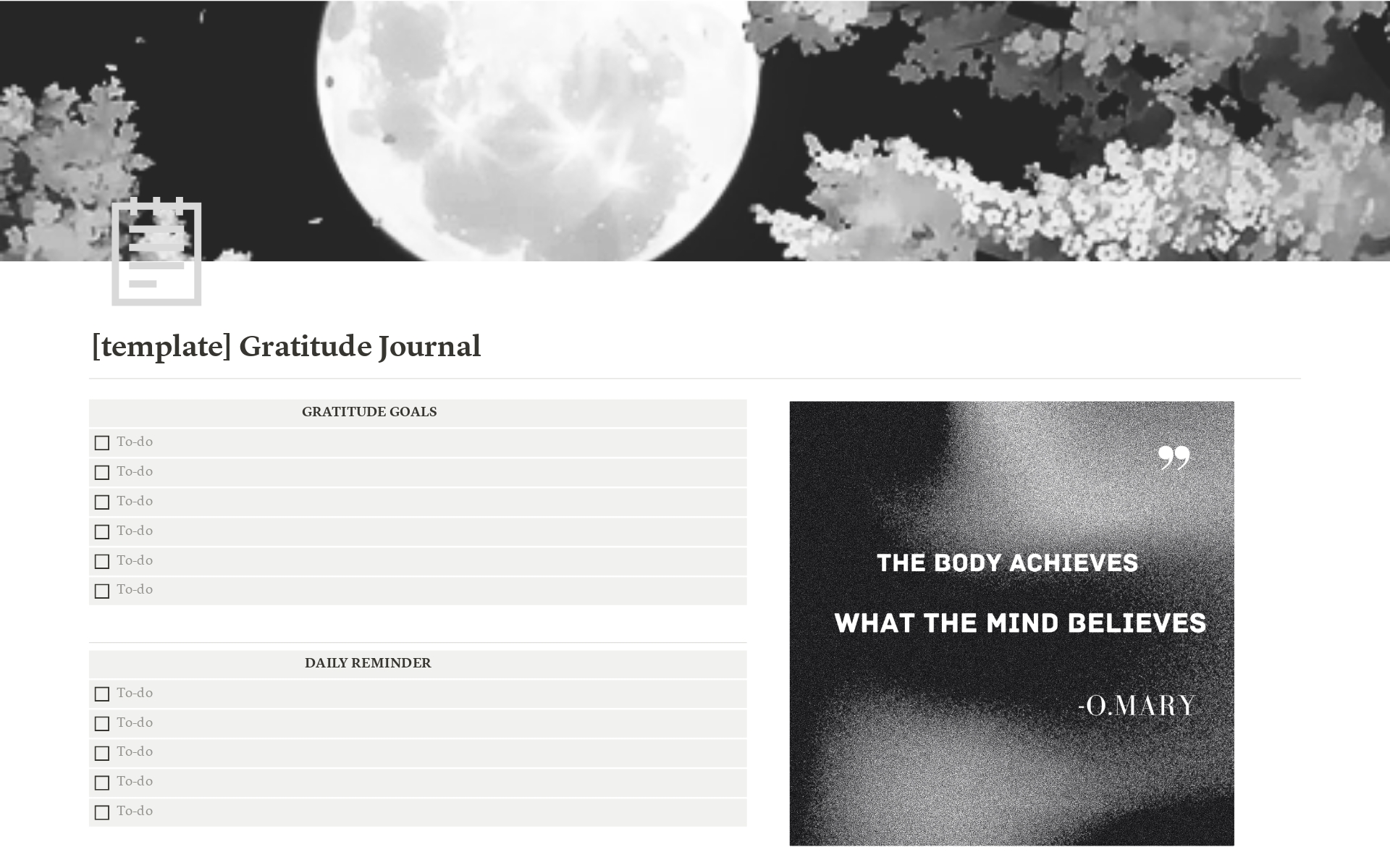 Gratitude Journal のプレビュー