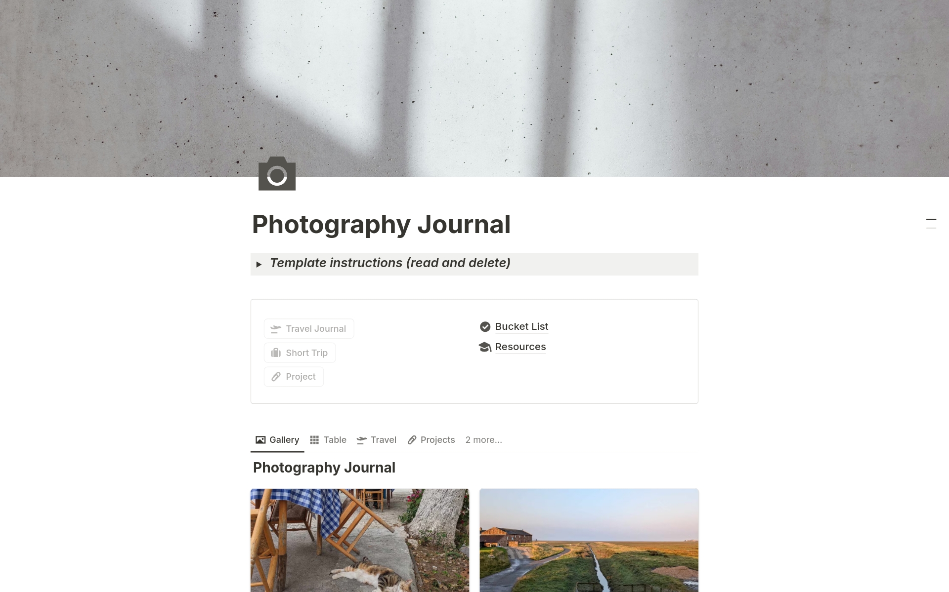 Photography Journal のプレビュー