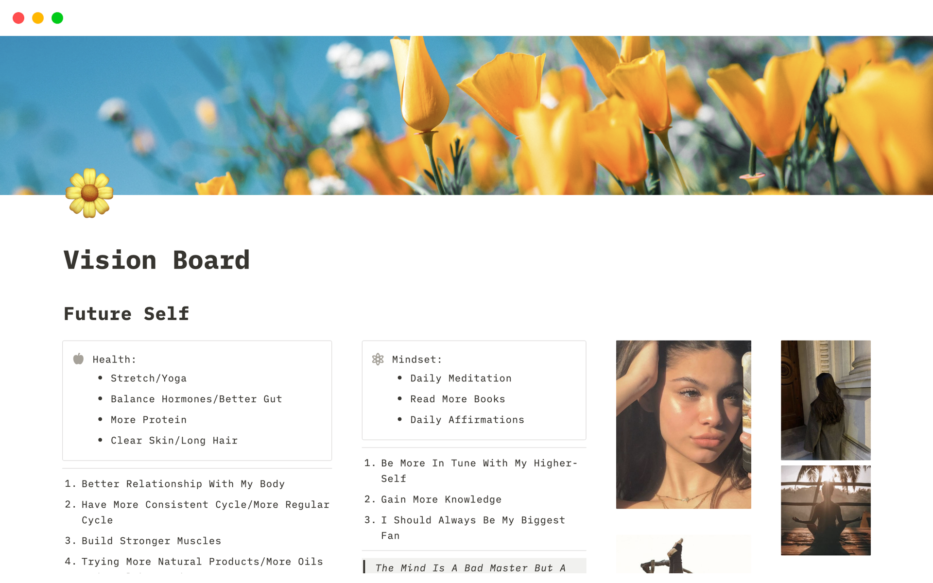 Vision Board Template | Notion Marketplace