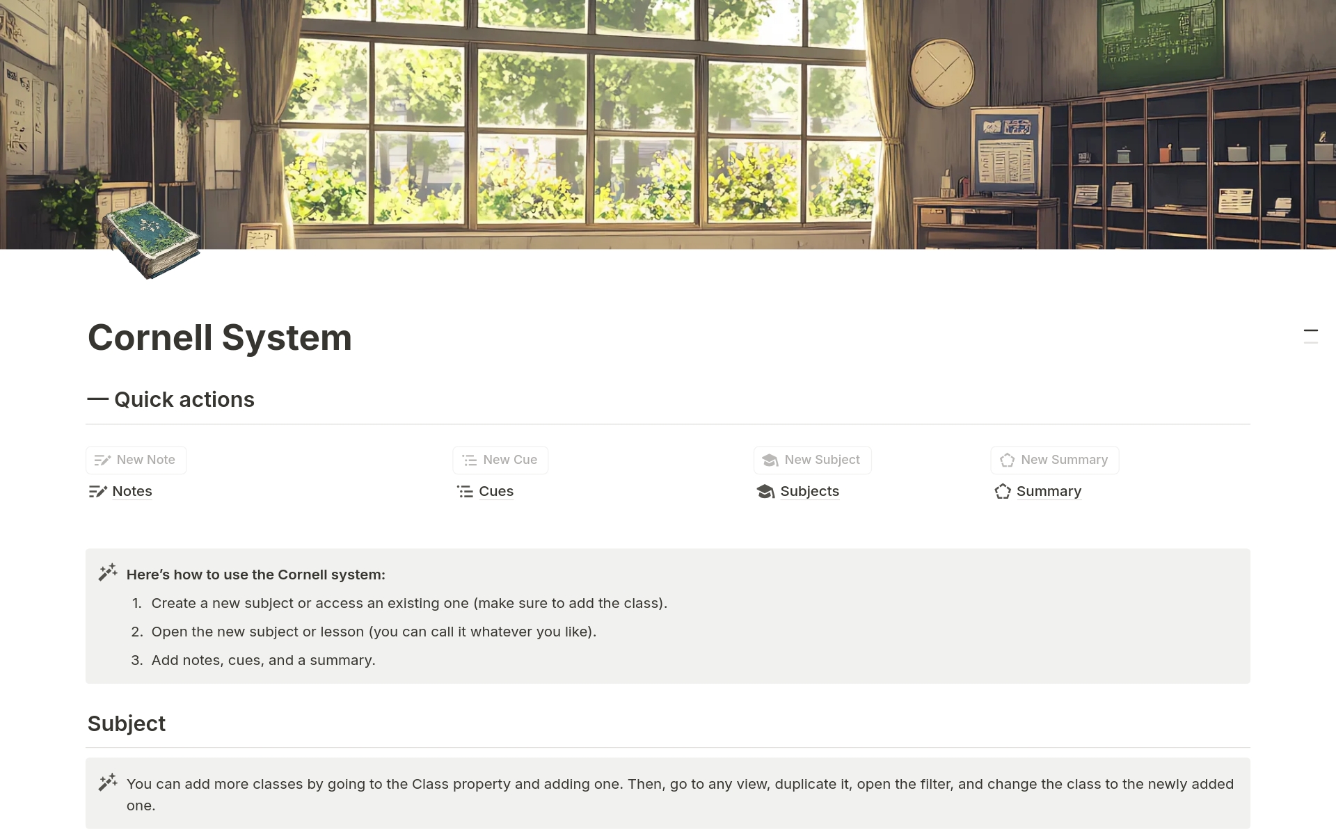 Cornell System のプレビュー