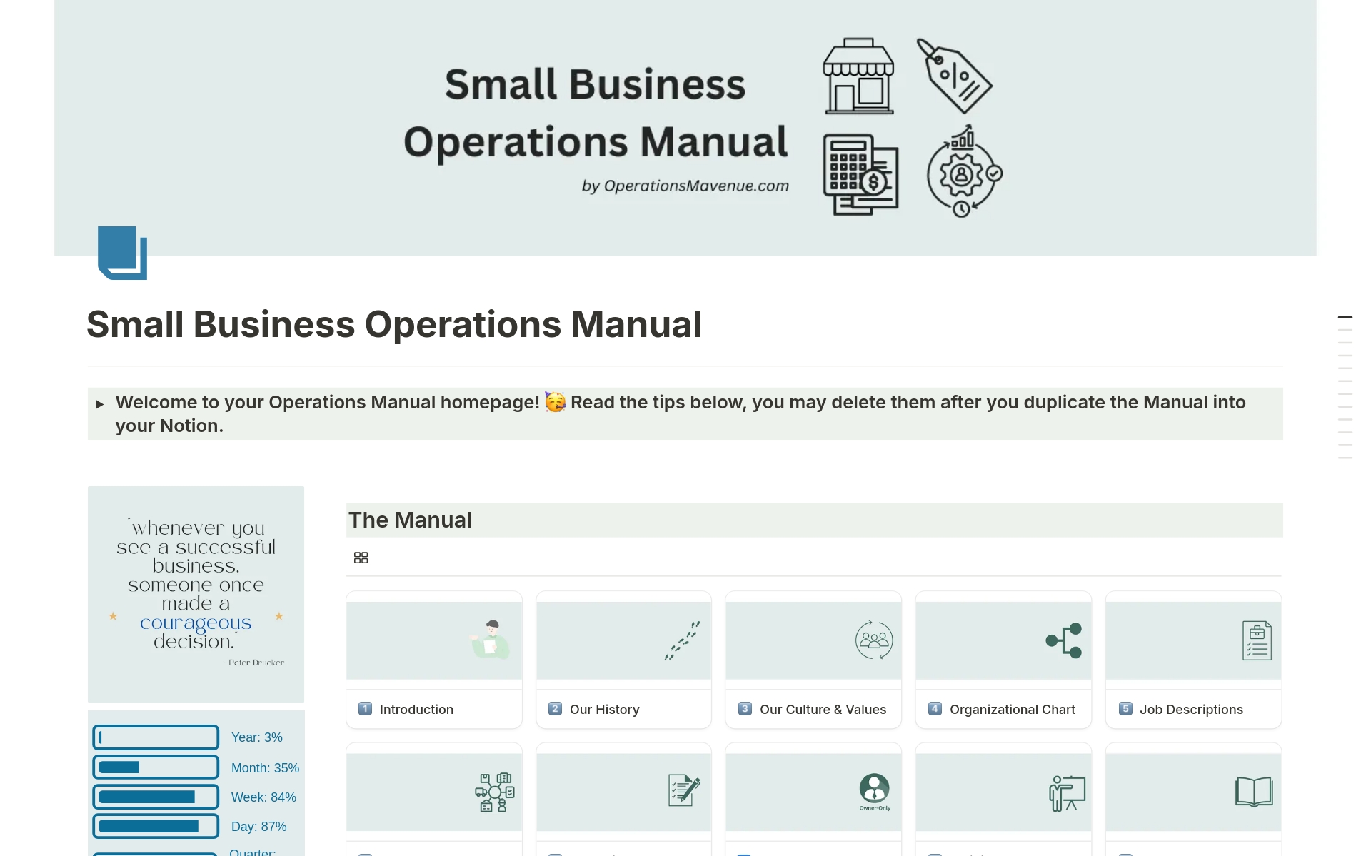 Image 4 for Small Business Operations Manual Template