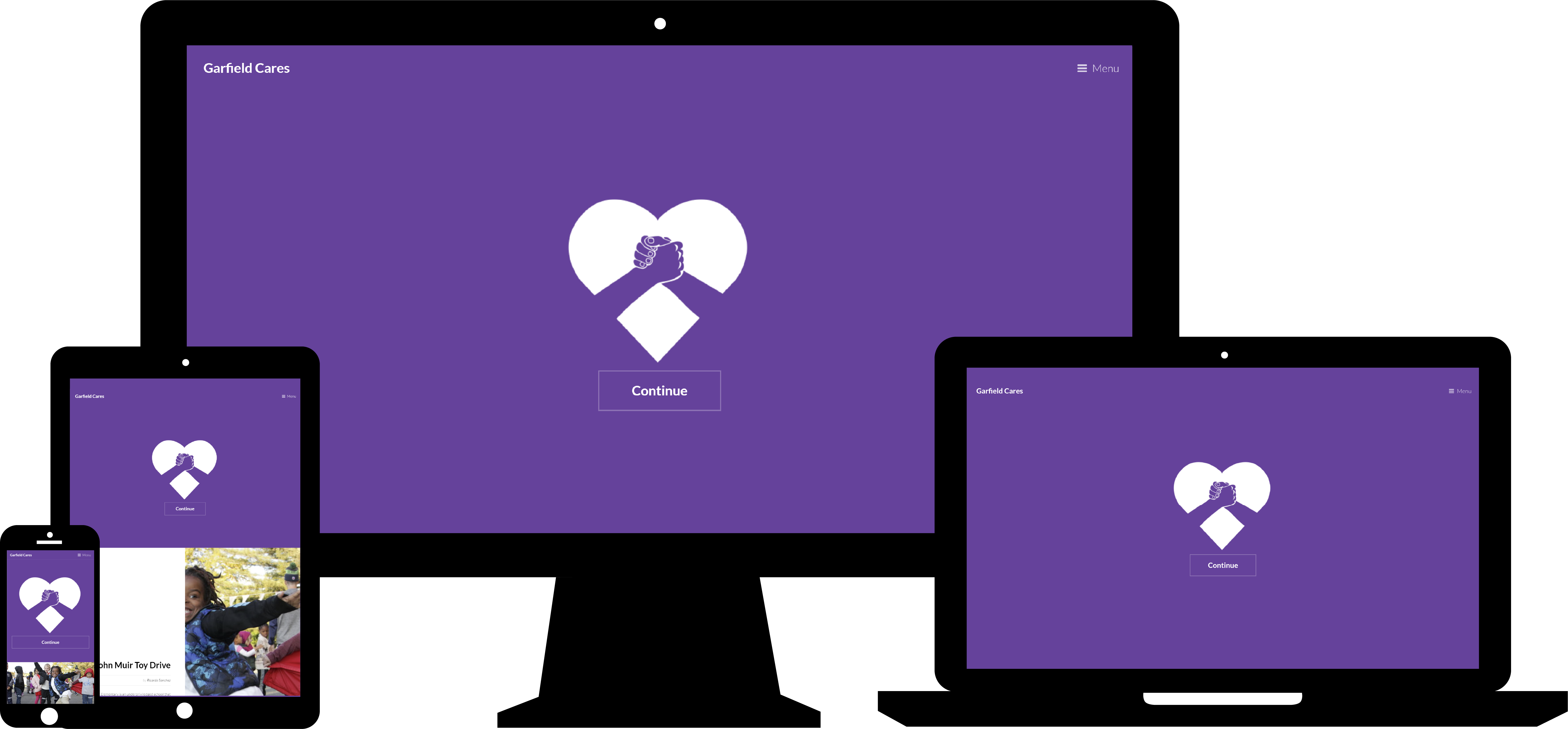 garfield care club website design mockup - Purpl Creative