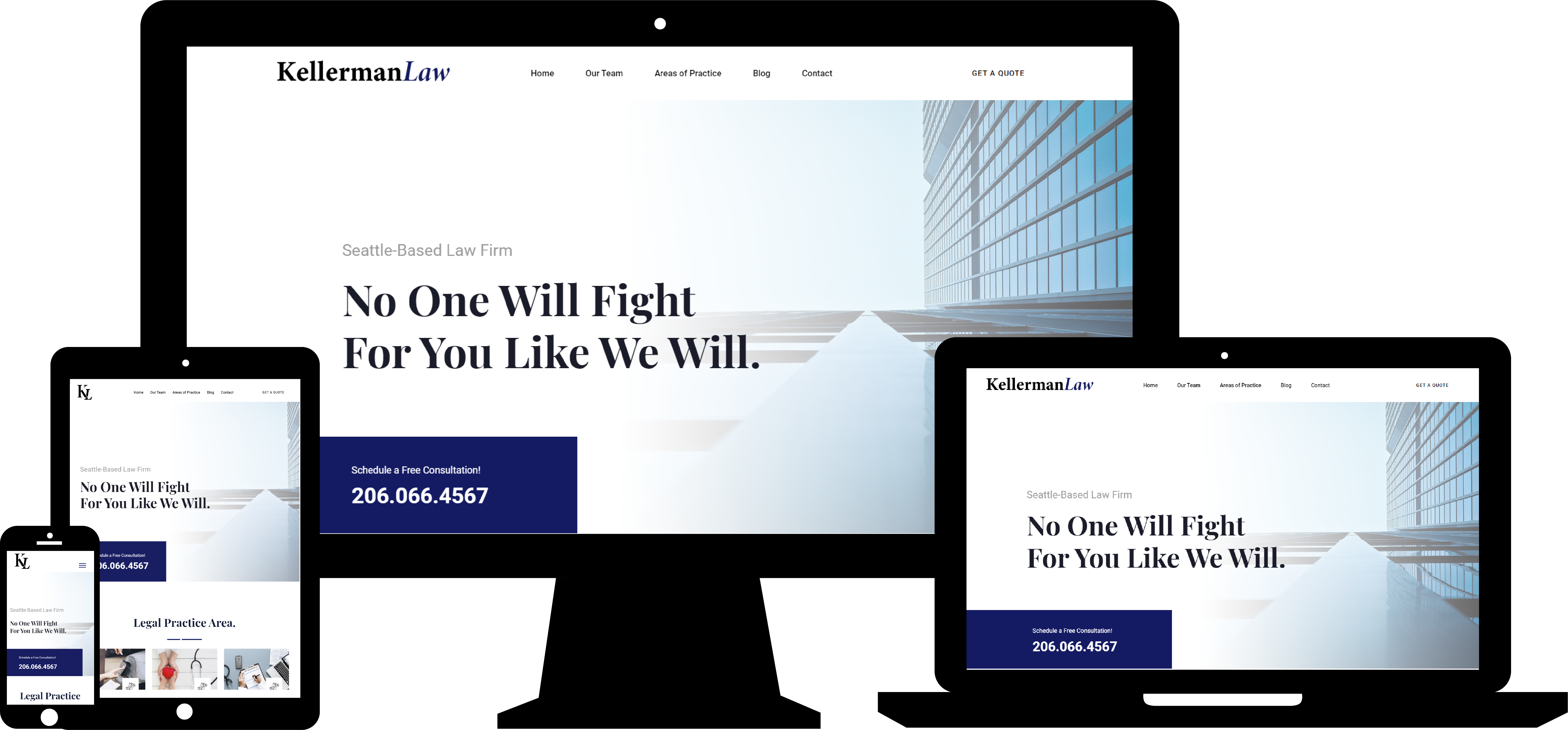 kellerman law website design mockup - Purpl Creative