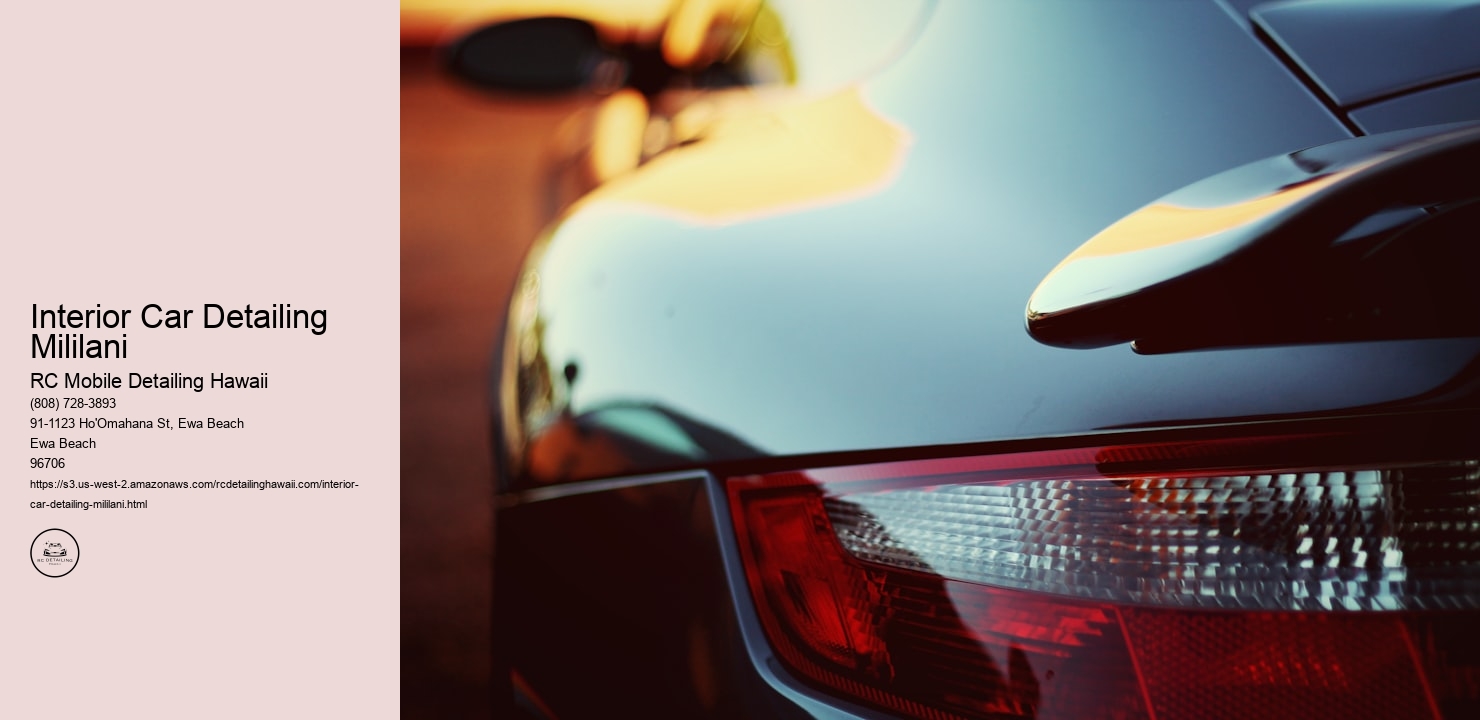 Interior Car Detailing Mililani RC Mobile Detailing Hawaii Interior Car Detailing Mililani