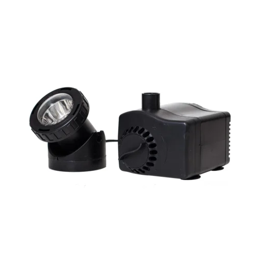 Pond Boss 170 GPH Low Water Auto Shut-Off Fountain Pump + Light