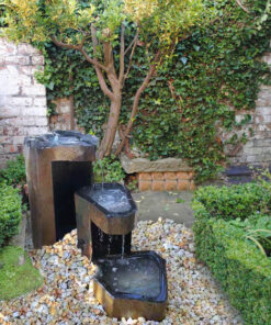EasyPro: Tranquil Decor Tiered Basalt Fountain Trio Complete Kit 8" 20" 27"