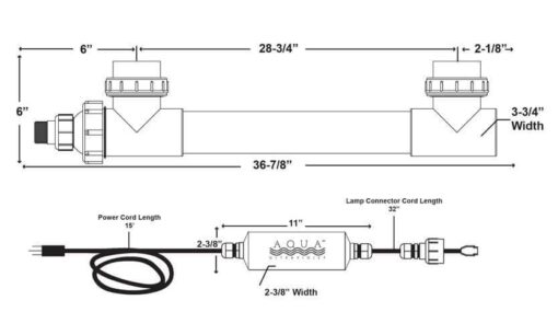 Aqua Ultraviolet Classic Series 40 Watt 2 In Unit With NEMA Transformer - Image 2