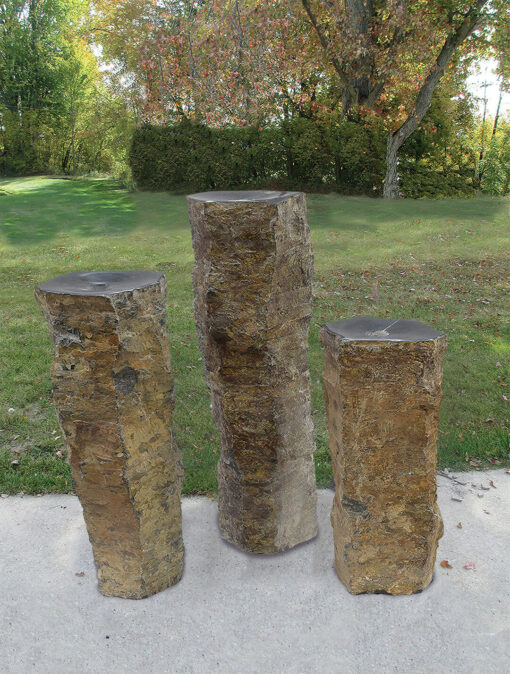 EasyPro Tranquil Decor Three Piece Large Polished Top Basalt Fountains 32", 38", 44" Tall