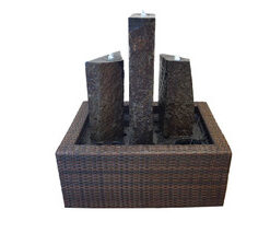 Anjon Polished Pyramid Basalt Set