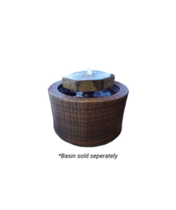 Anjon Round Birdbath Basalt