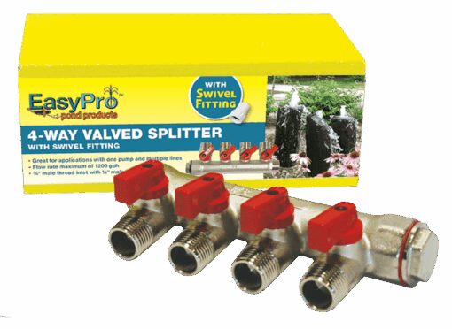 EasyPro 3/4" Statuary Splitter 4-way, 1/2 mpt outlets