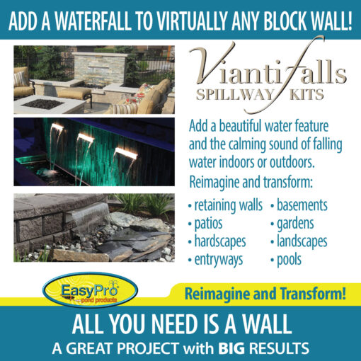 EasyPro Vianti Falls – 11" Extended Lip Spillway Kit (no light) - Image 5