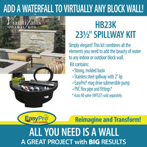 EasyPro Vianti Falls™ 23.5″ Spillway Kit Without Light - Image 5