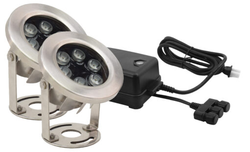 Easy Pro Two 9 Watt Stainless Steel Underwater LED Light Kit