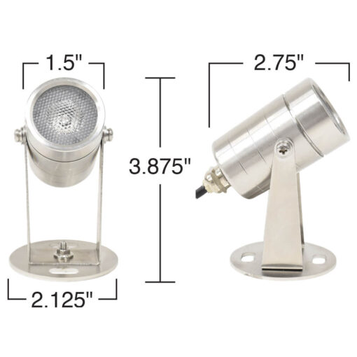 Easy Pro Cabrio Color Changing LED Submersible Light, 12 volt AC, Stainless Steel Housing - Image 5