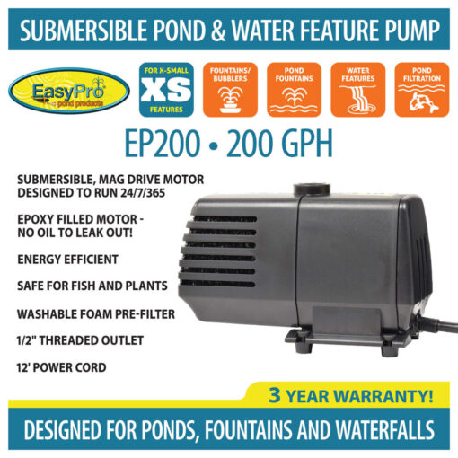 Easy Pro Submersible Mag Drive Pump with Volcano with Waterbell and Double Volcano Nozzles - Image 4