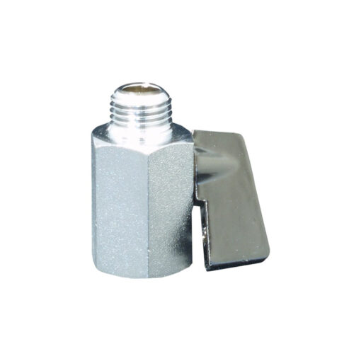 Airmax 1/4" Chrome Mini Ball Valve MPT x FPT