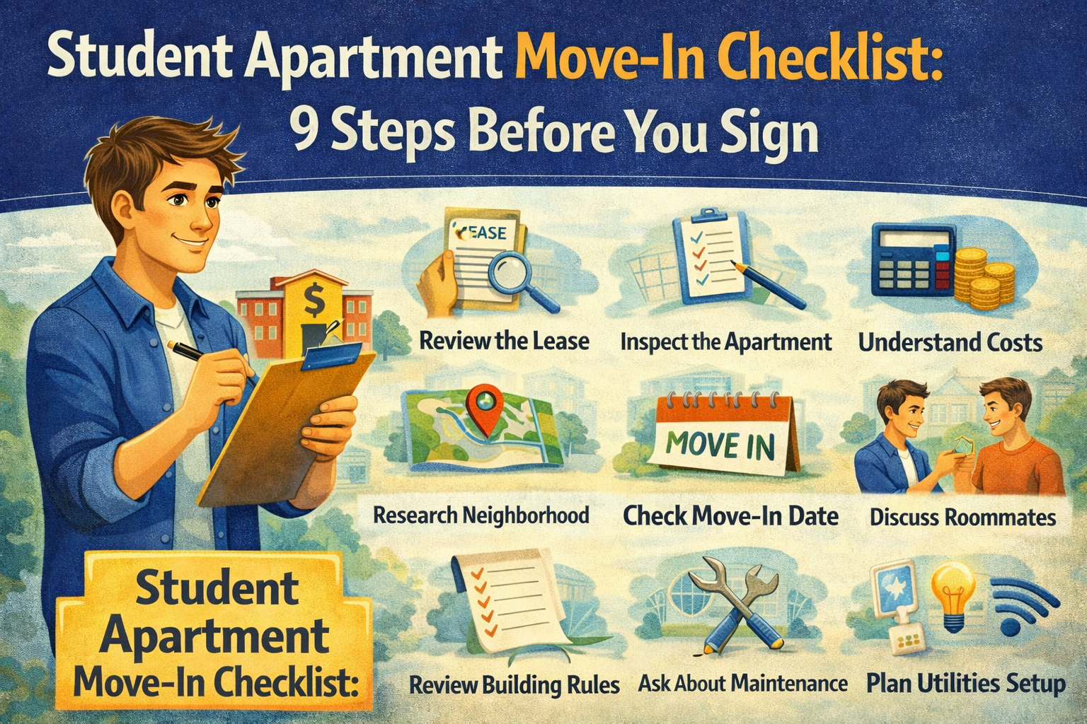 Student Apartment Move-In Checklist 9 Steps Before You Sign