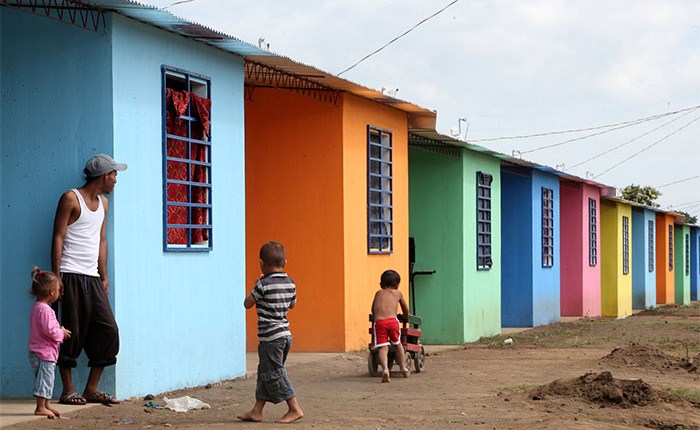Parte de las viviendas que se construyeron en Ciudad Belén con los fondos donados por Taiwán para el nuevo estadio. TOMADA DEL 19