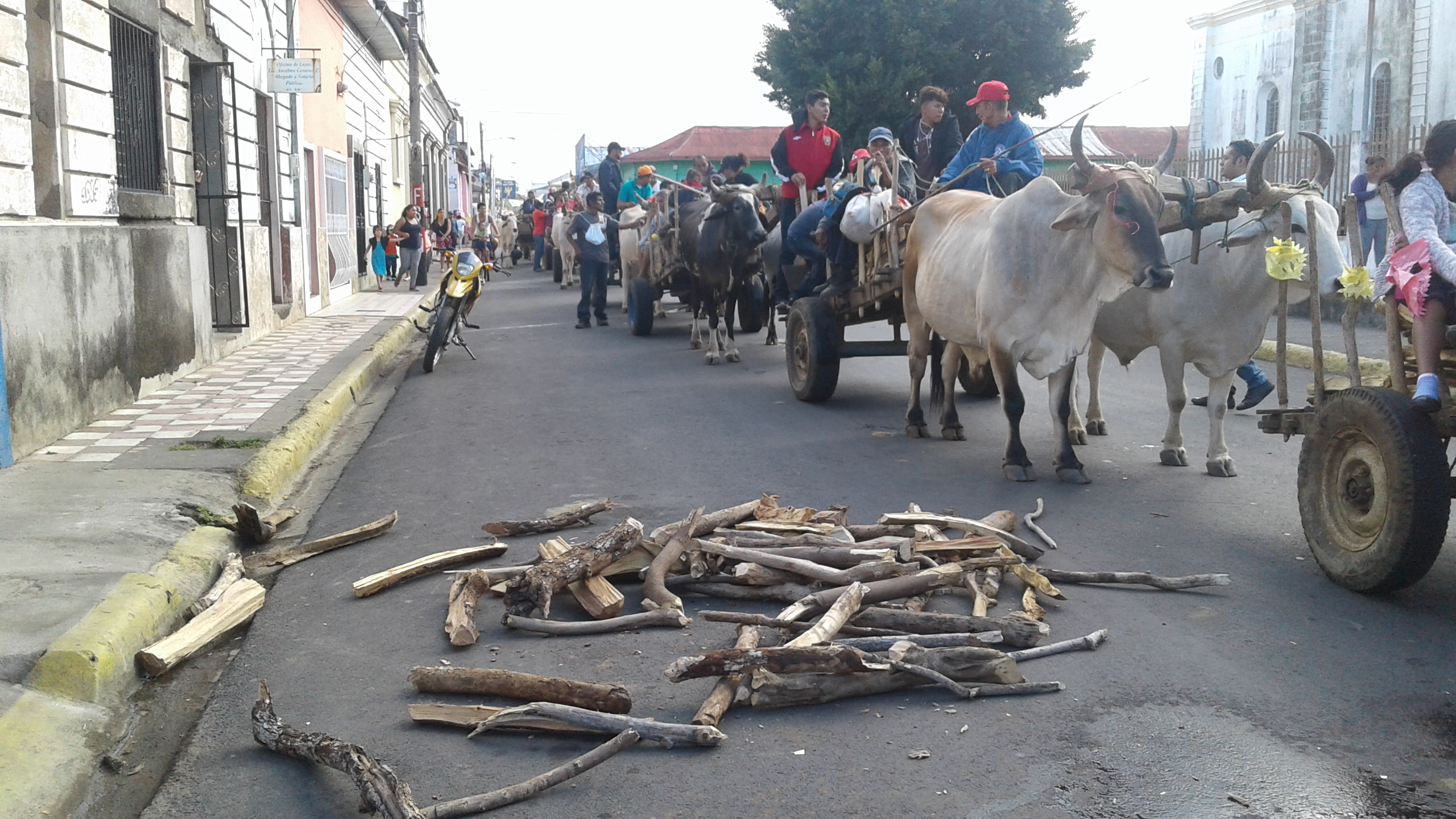 Carretas peregrinas ingresan a Diriamba