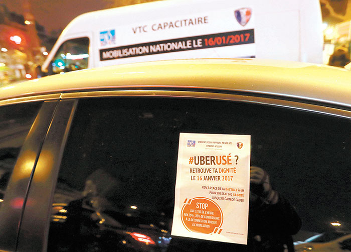 El servicio de Uber crearía un modelo diferenciado de transporte, según defensores de los consumidores. LA PRENSA/AFP