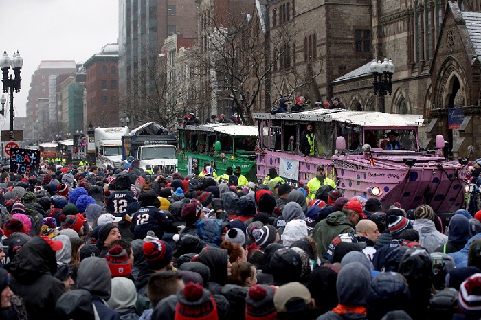 Patriots celebran triunfo en Super Bowl 51 en Boston
