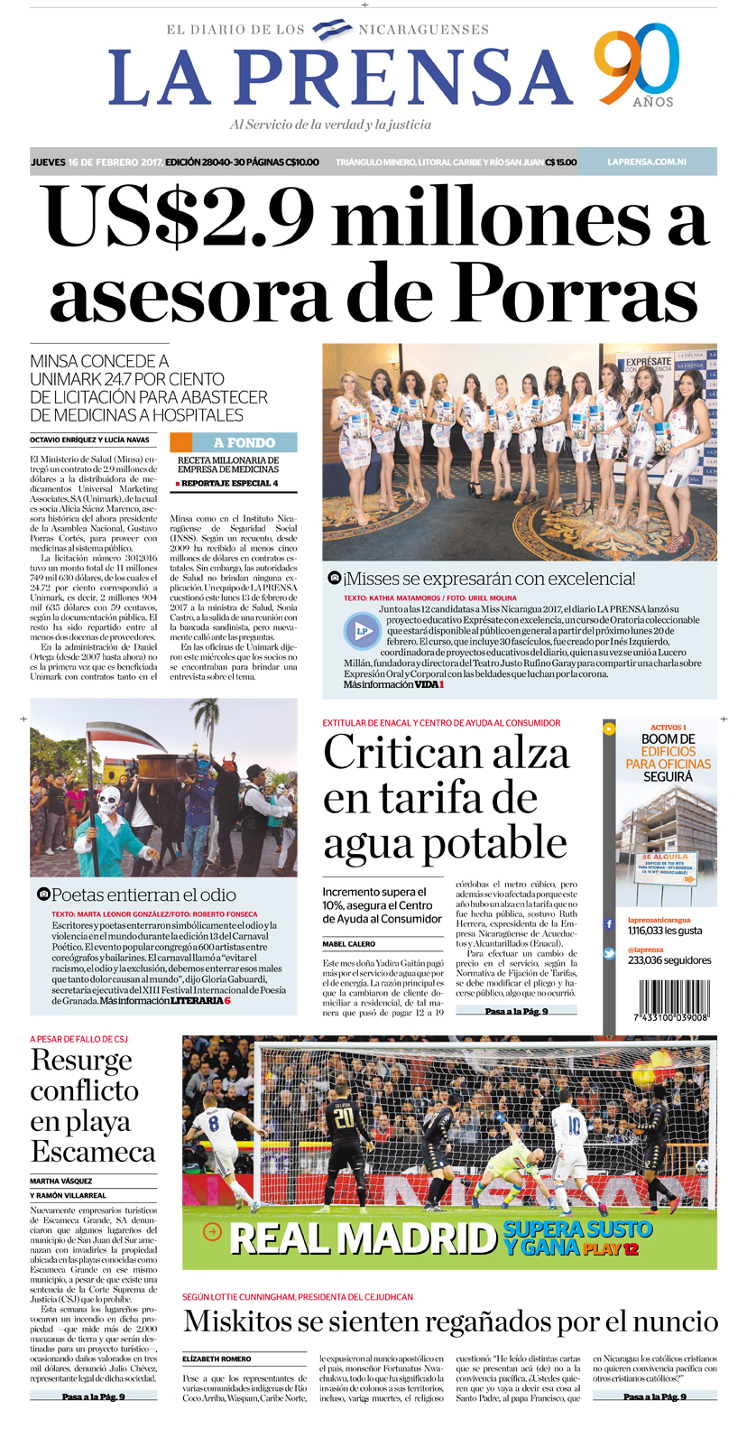Portada Impresa 16-02-2017