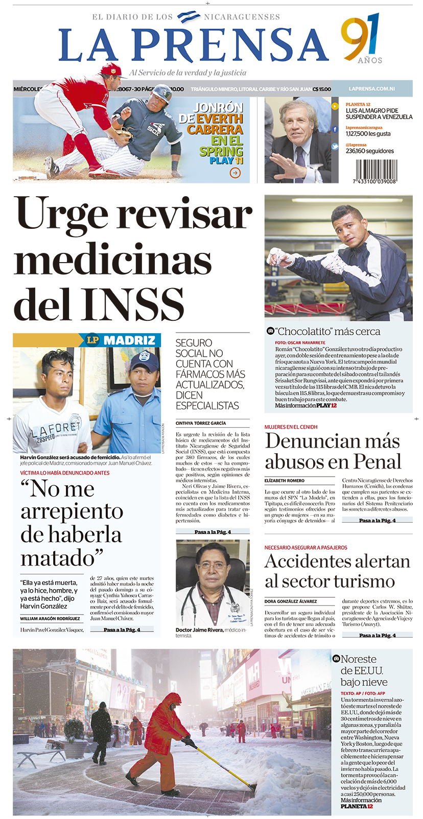 Portada impresa 15-3-2017