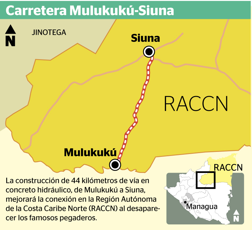 Avanza construcción de carretera Mulukukú-Siuna, en RACCN