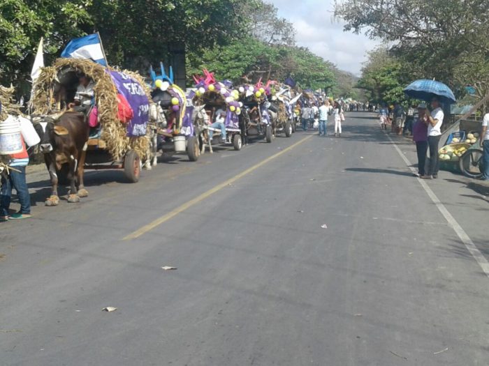Carretas peregrinas llegan a su destino en Popoyuapa, Rivas