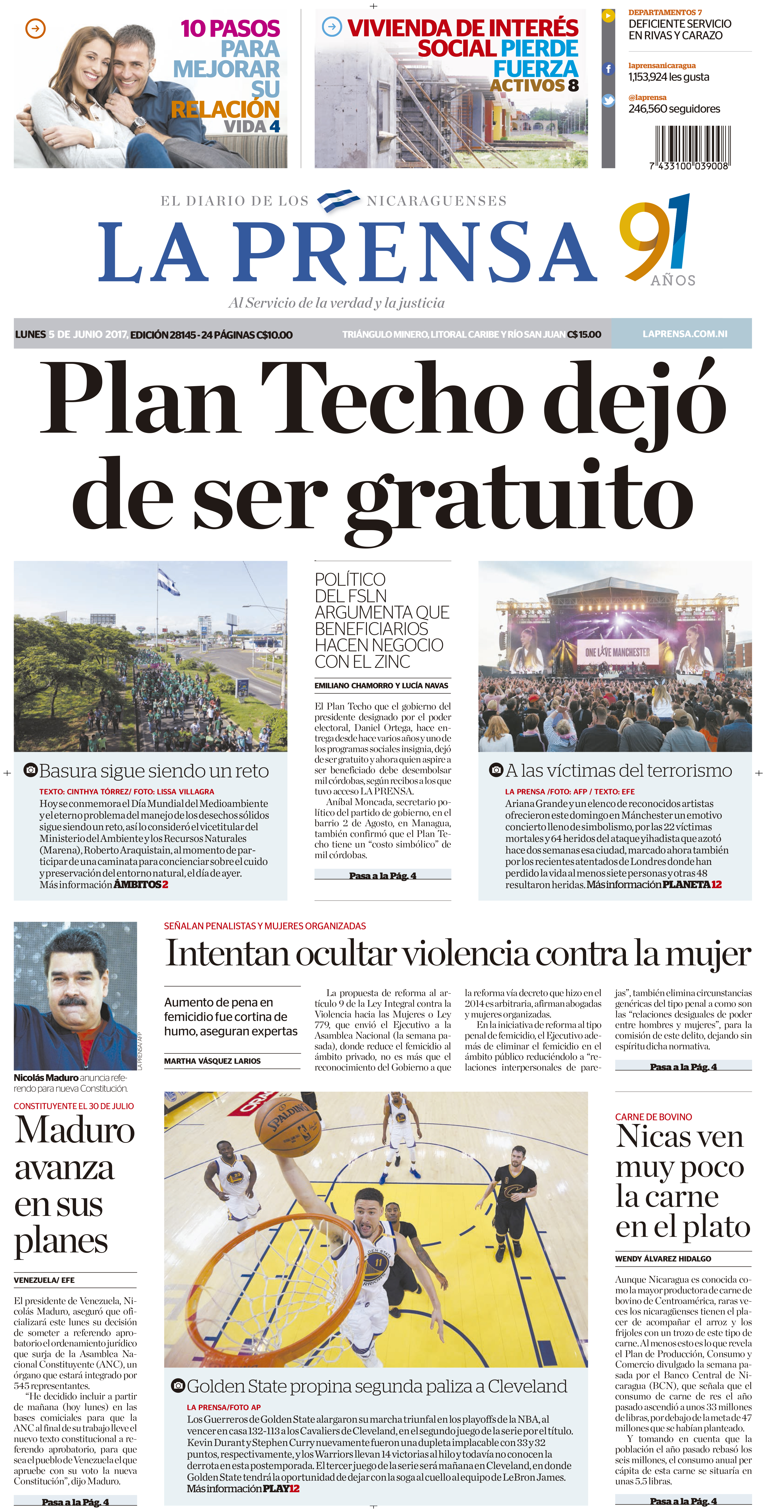 Portada impresa 05-06-2017