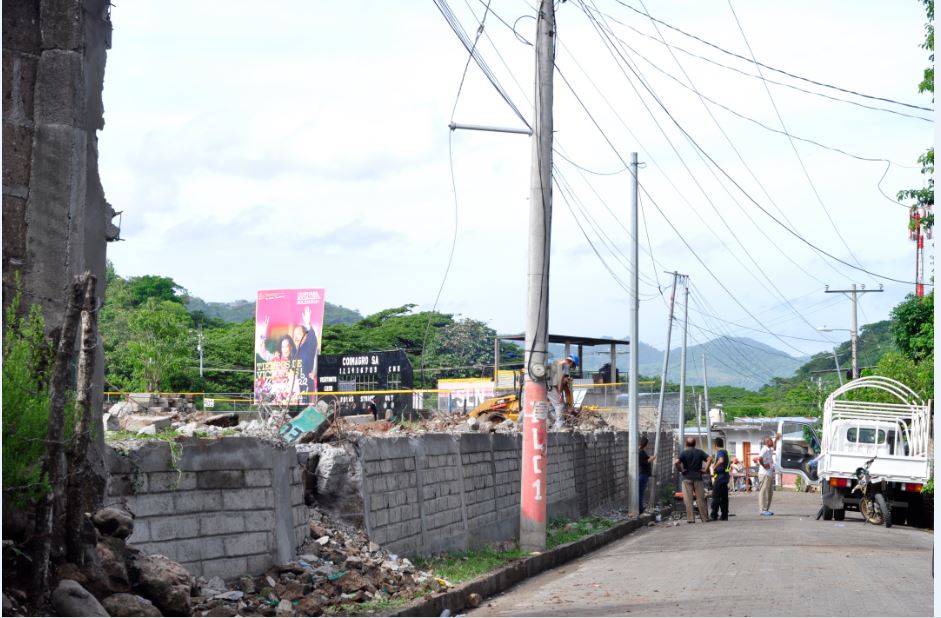 Autoridades de Boaco callan sobre muro perimetral dañado
