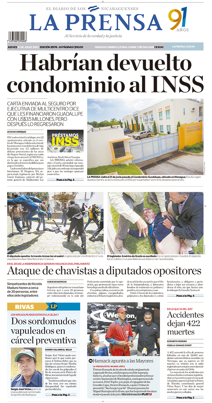 Portada impresa 06-07-2017