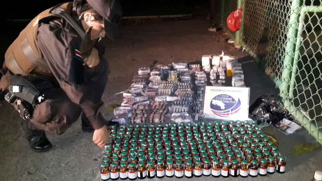 Detienen a una nicaragüense en Costa Rica que transportaba 120 frascos de ketamina