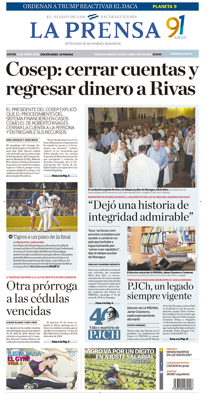 Portada impresa 11-01-2018