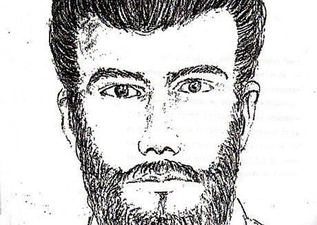 Retrato hablado de quien jaló el gatillo contra monseñor Romero. Según el periódico salvadoreño Diario CoLatino, se trataría de Marino Samayor Acosta, un subsargento de la extinta Guadia Nacional de ese país. Bosquejo publicado por ElFaro.net