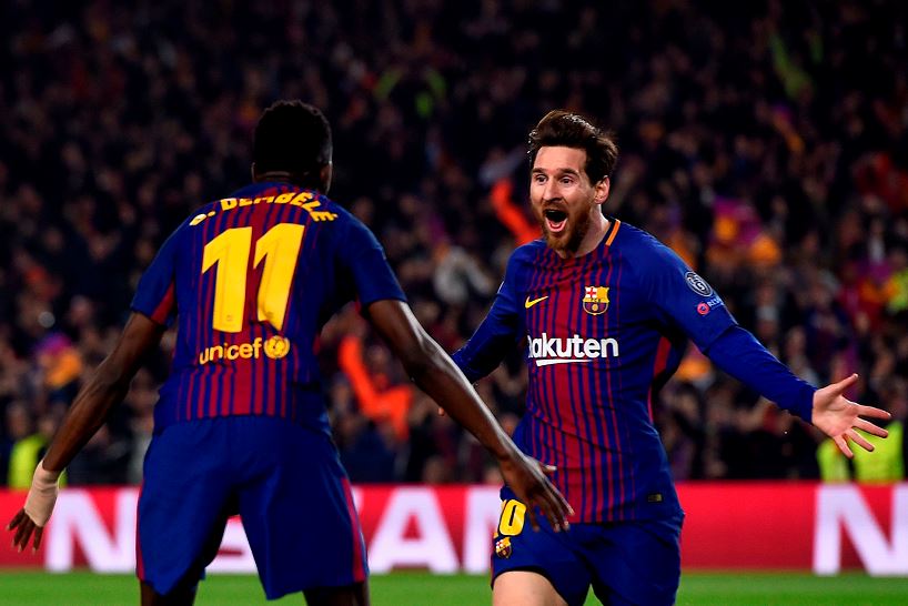 Messi llega a 100 goles y empuja al Barsa a los cuartos de final de la Champions