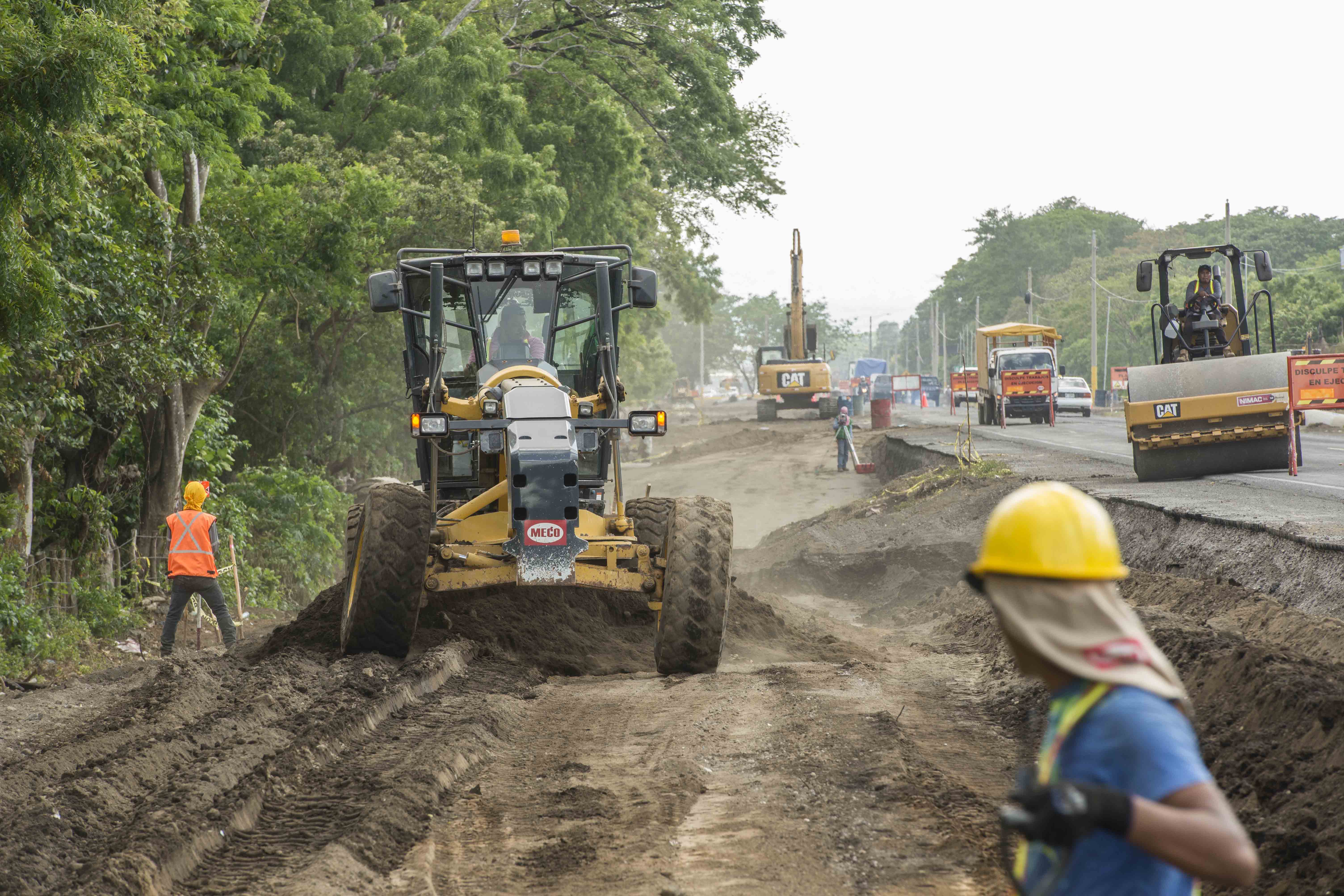 Ruta de desvío en la Carretera Norte por ampliación de carriles en Managua