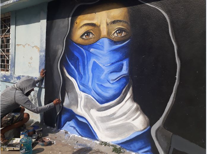 En Estelí, pintan mural para homenajear a los que protestan contra el Gobierno