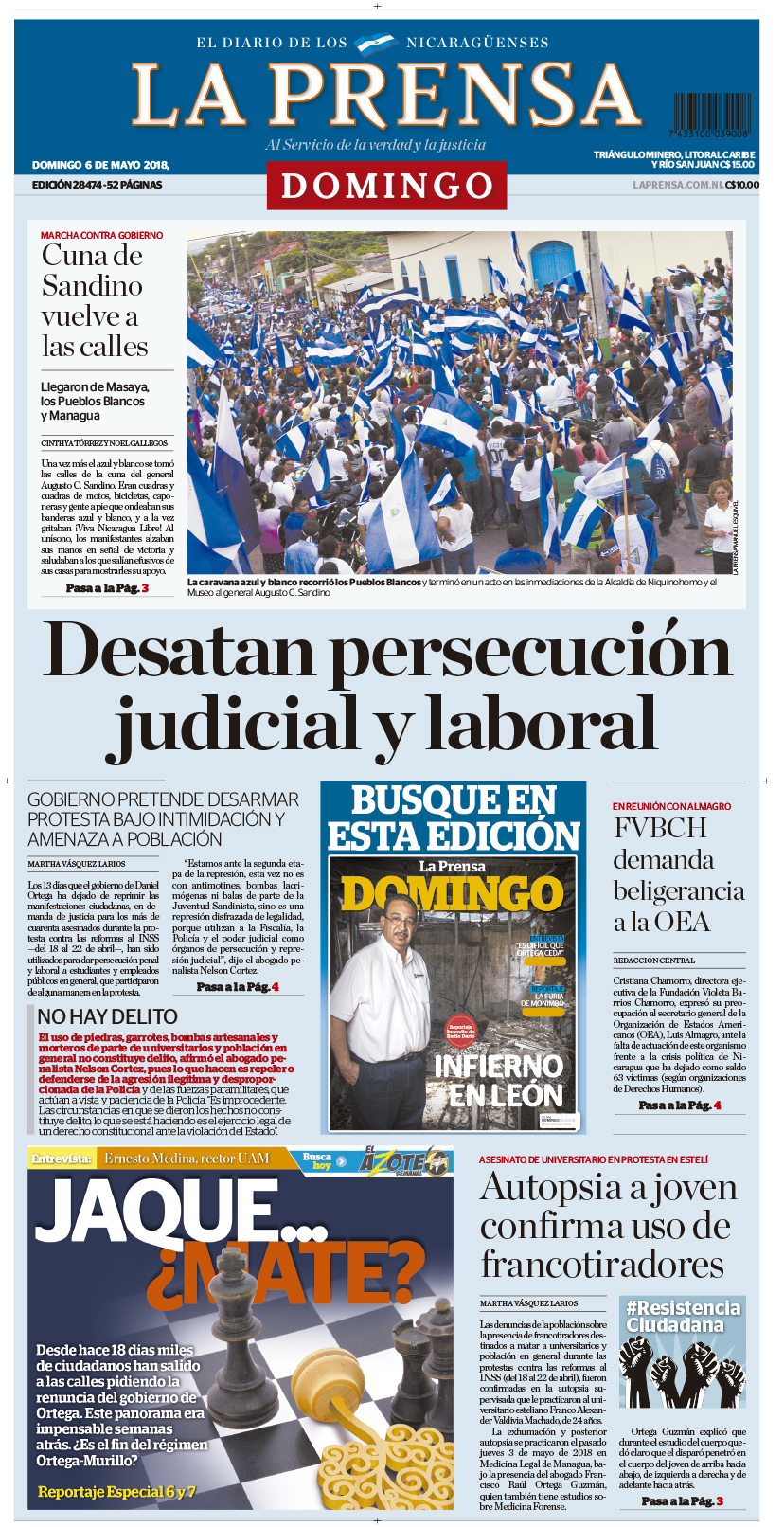 Portada impresa 06-05-2018