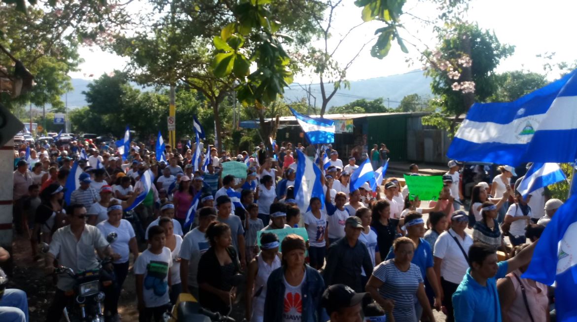 Ticuantepe realiza marcha y demanda justicia por la represión orteguista de abril