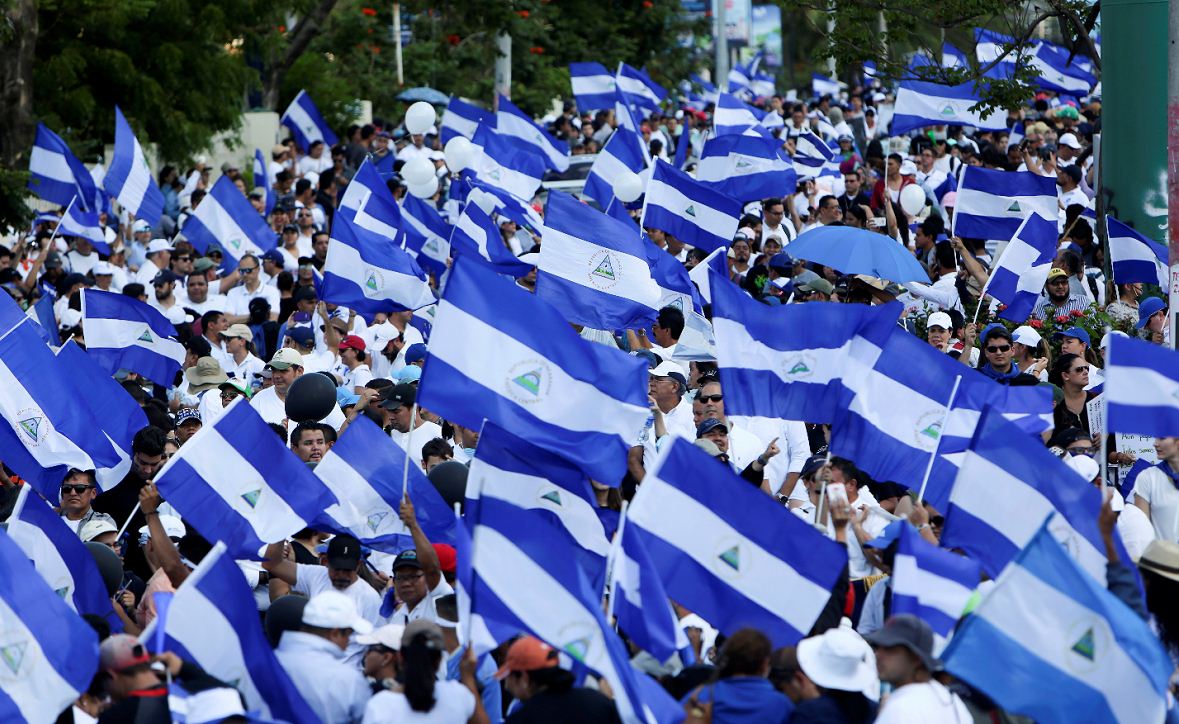 Protestas masivas en Nicaragua en contra del gobierno de Daniel Ortega. LA PRENSA/ JADER FLORES