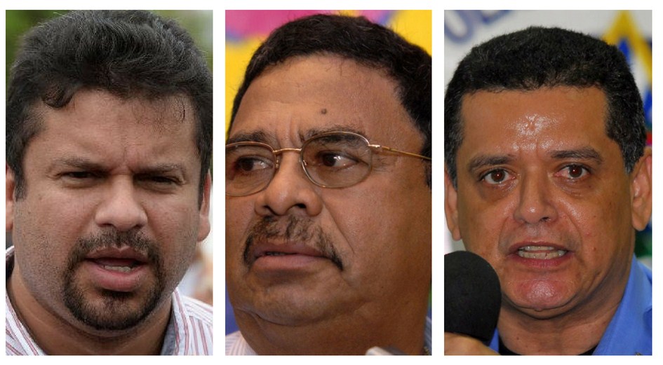 Fidel Moreno, Francisco López y Francisco díaz, los tres funcionarios orteguistas sancionados por Estados Unidos con la Ley Magnitsky. LA PRENSA/ ARCHIVO