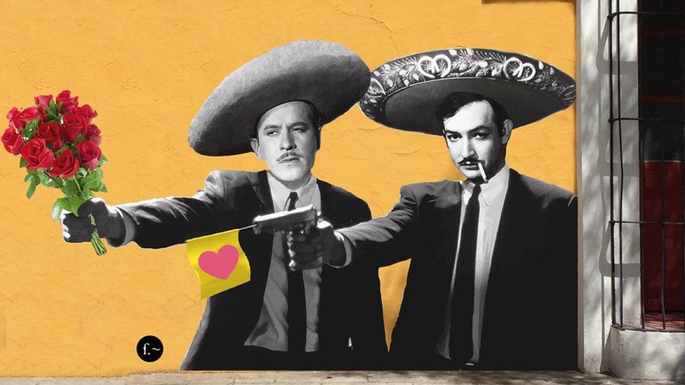 En fotos: los creativos murales con grandes personajes de México que están tapizando las calles de Oaxaca