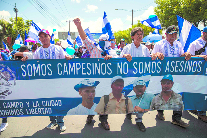 marcha, Unidad Nacional Azul y Blanco